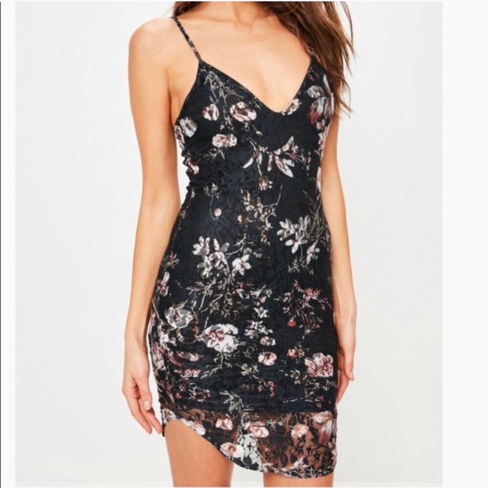 Missguided Floral Lace dress